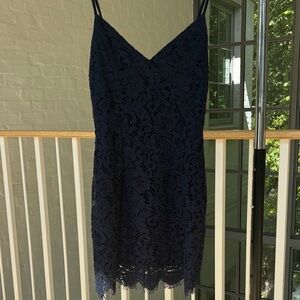 Superdown Midnight Blue Lace Dress
